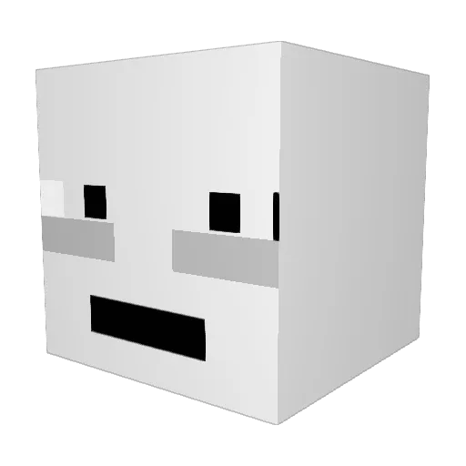 Toryjuno Minecraft avatar head, 3D render