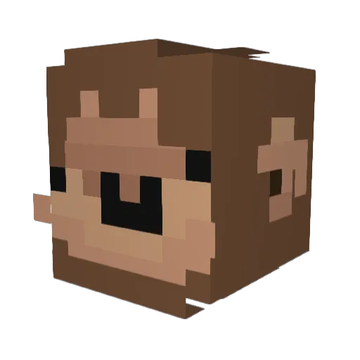 TosbagUmut Minecraft avatar head, 3D render