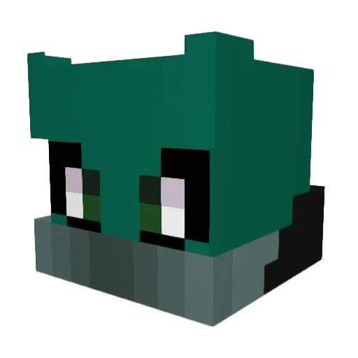 Toscape Minecraft avatar head, 3D render