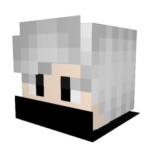 Toselish Minecraft avatar head, 3D render