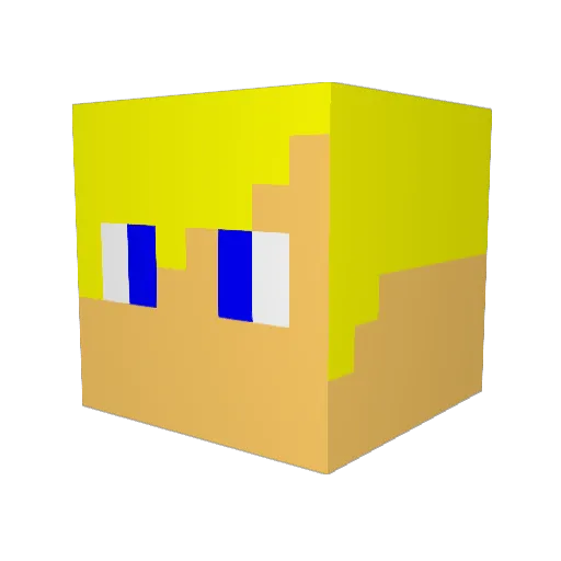 ToshaShow Minecraft avatar head, 3D render