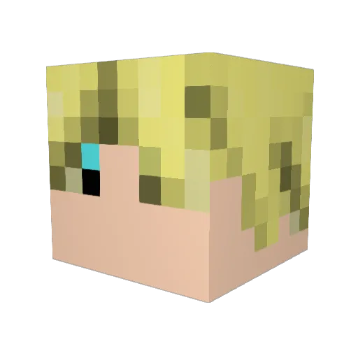 ToshiHitsugaya Minecraft avatar head, 3D render