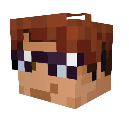 Toshiscool Minecraft avatar head, 3D render