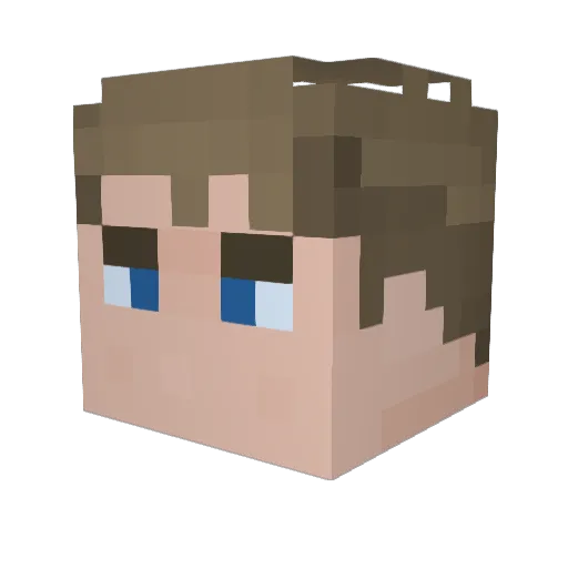 Toshkin1 Minecraft avatar head, 3D render