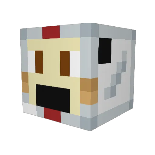ToshyWu Minecraft avatar head, 3D render
