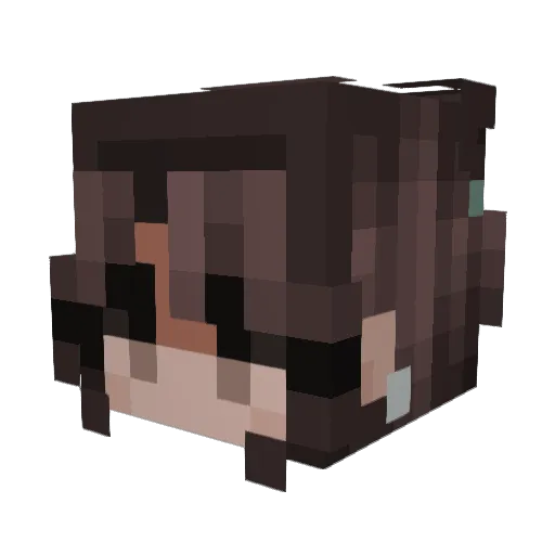TosiaMisia2 Minecraft avatar head, 3D render