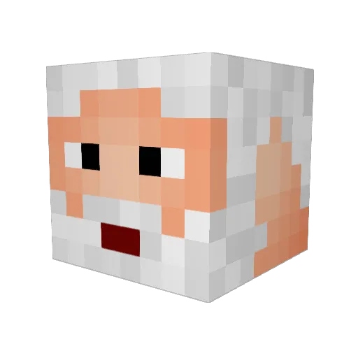 Tosica Minecraft avatar head, 3D render
