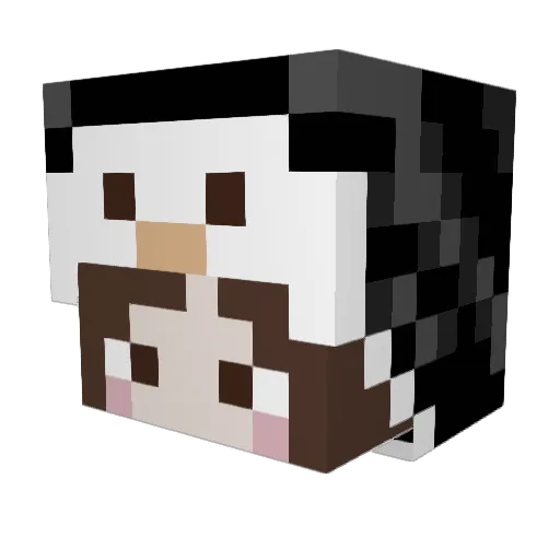 Toskalt Minecraft avatar head, 3D render