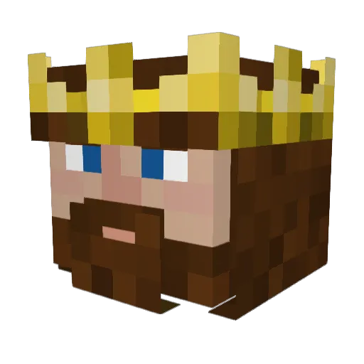 Toskill Minecraft avatar head, 3D render
