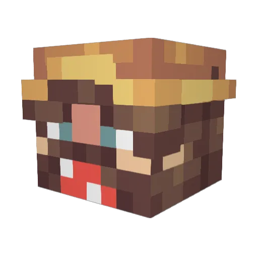 Toskosay Minecraft avatar head, 3D render