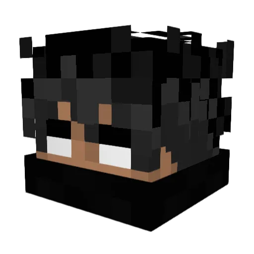 Toss Minecraft avatar head, 3D render