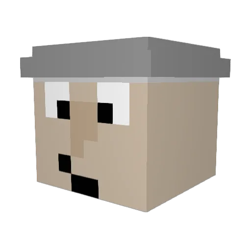TossNSmash Minecraft avatar head, 3D render