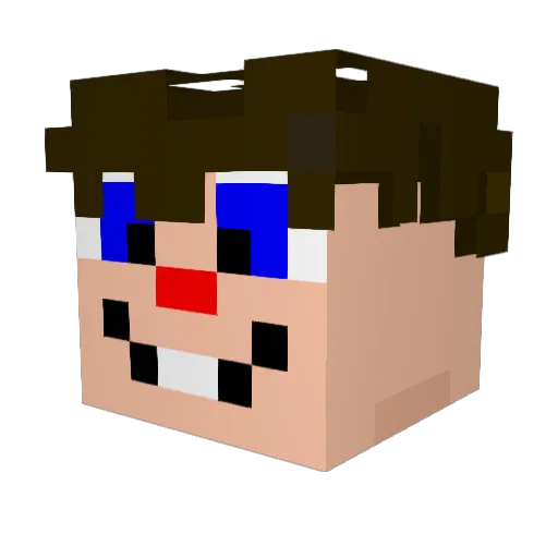 Tossaholic Minecraft avatar head, 3D render