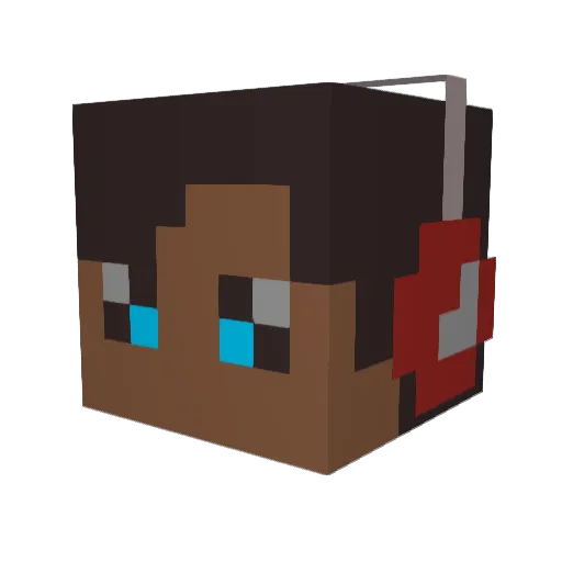 TosseDk Minecraft avatar head, 3D render
