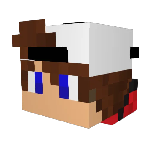 TostiPower Minecraft avatar head, 3D render