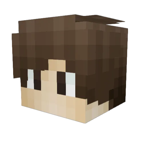 Tosutto Minecraft avatar head, 3D render