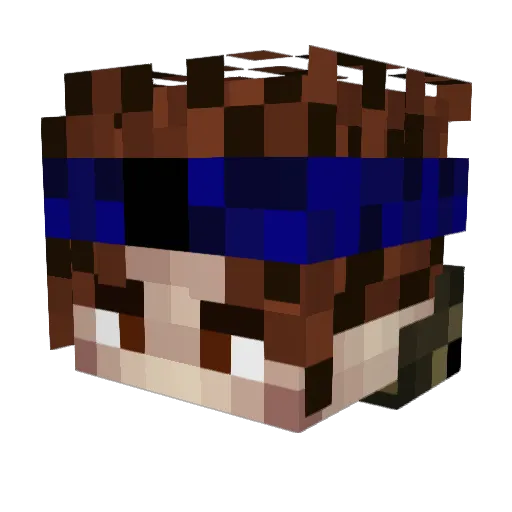 TotCrazyy Minecraft avatar head, 3D render