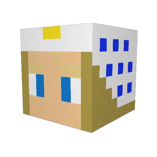 TotO0o Minecraft avatar head, 3D render