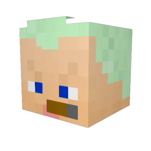 TotZz Minecraft avatar head, 3D render