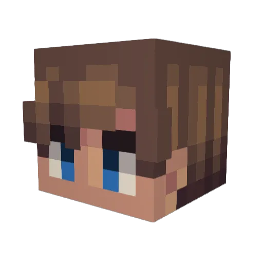 TotalB0hrdom Minecraft avatar head, 3D render