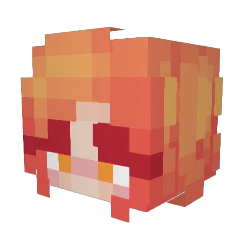 TotalBarbaric Minecraft avatar head, 3D render
