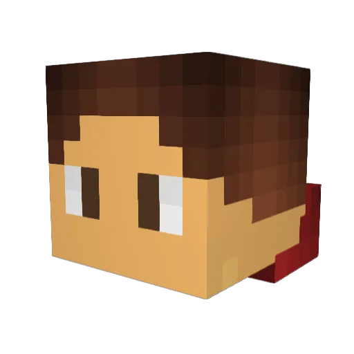 TotalInfected Minecraft avatar head, 3D render