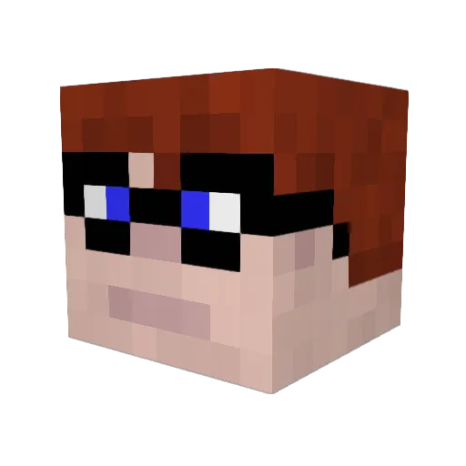 TotalMark Minecraft avatar head, 3D render