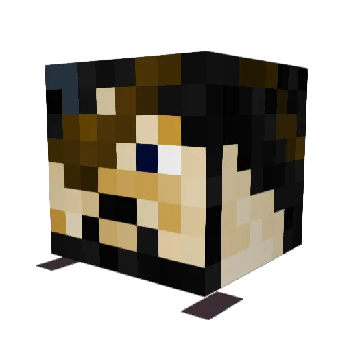 TotalV1rus Minecraft avatar head, 3D render