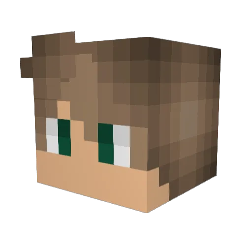 Total_Geezer Minecraft avatar head, 3D render
