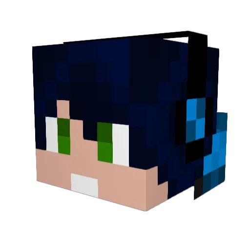 TotaleDelire Minecraft avatar head, 3D render