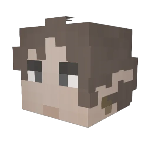 Totalghost Minecraft avatar head, 3D render