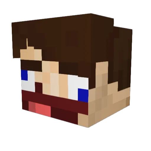Totallgree Minecraft avatar head, 3D render