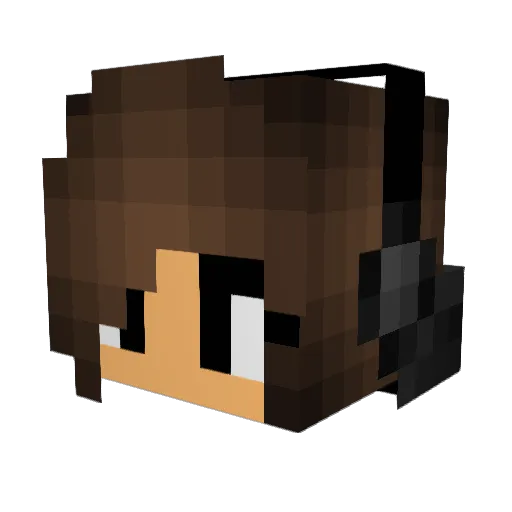 TotallyJ Minecraft avatar head, 3D render