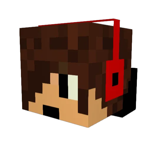 TotallyNotAHaxor Minecraft avatar head, 3D render