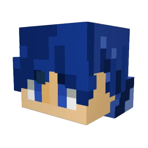 TotallyNotAMAN Minecraft avatar head, 3D render