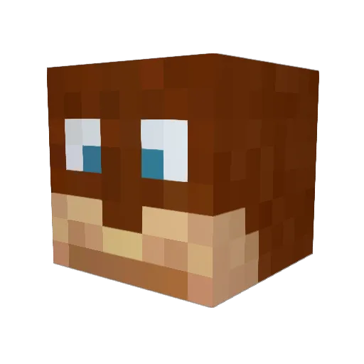 TotallyNotBill Minecraft avatar head, 3D render