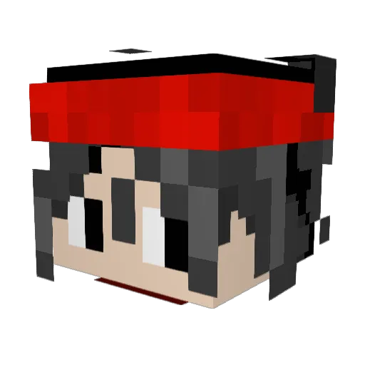 TotallyNotFelx Minecraft avatar head, 3D render