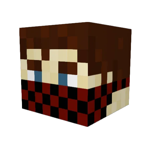 TotallyNotLuke Minecraft avatar head, 3D render