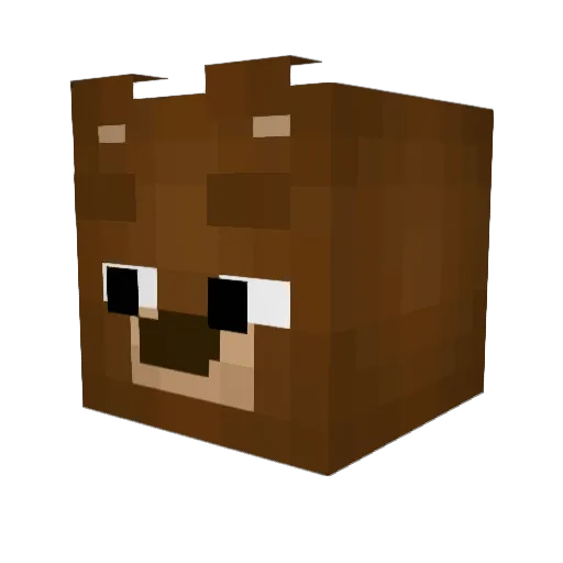 TotallyToilet Minecraft avatar head, 3D render