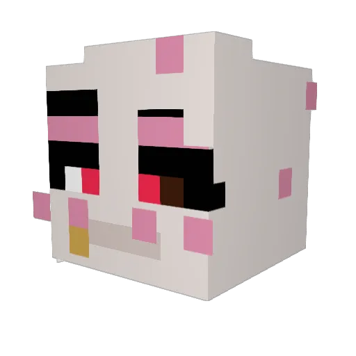 Totalslavmane Minecraft avatar head, 3D render