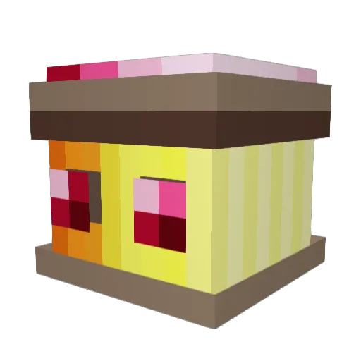 Totcube Minecraft avatar head, 3D render
