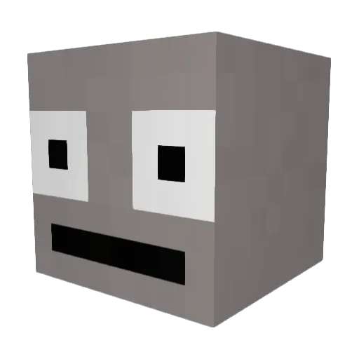 Totenschein Minecraft avatar head, 3D render