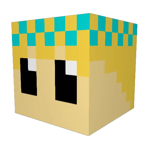 Totmesik Minecraft avatar head, 3D render