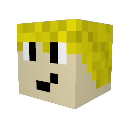 Totnum Minecraft avatar head, 3D render