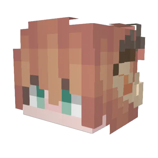 TotoDeer Minecraft avatar head, 3D render
