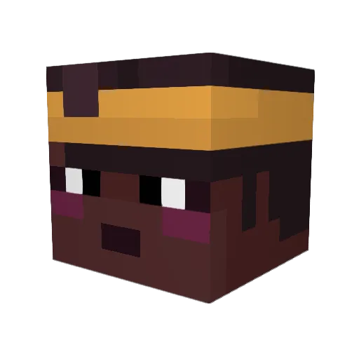 TotoPhink Minecraft avatar head, 3D render