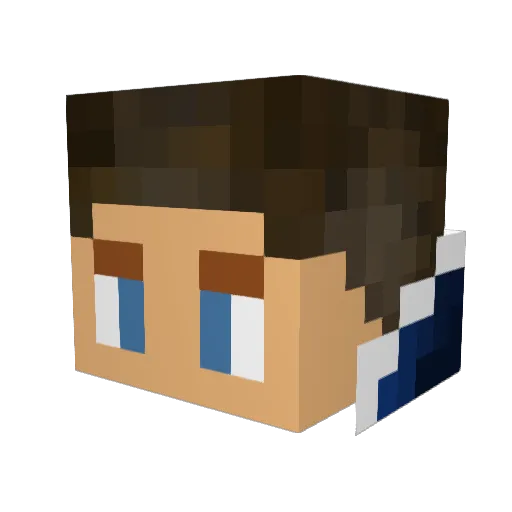 TotoWolfsHeadSet Minecraft avatar head, 3D render