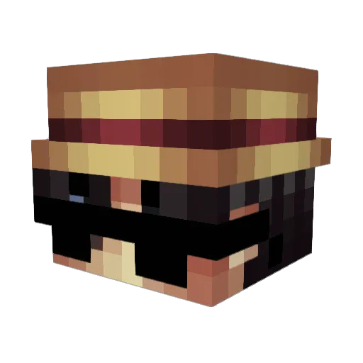 Totomooo Minecraft avatar head, 3D render