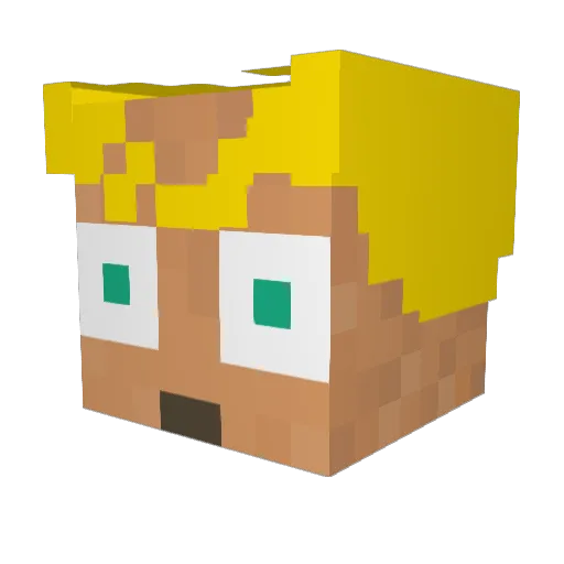 Totoro_TV Minecraft avatar head, 3D render