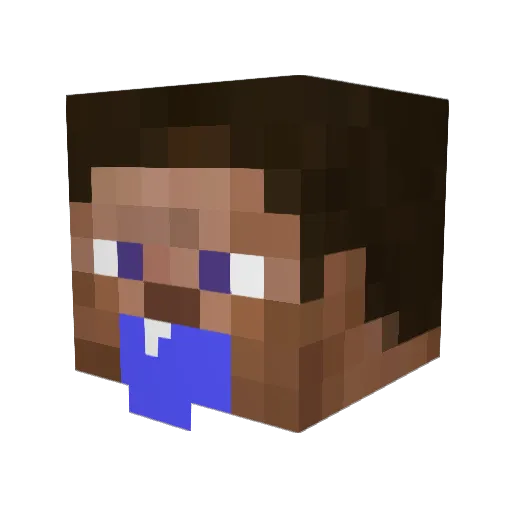 Totos Minecraft avatar head, 3D render